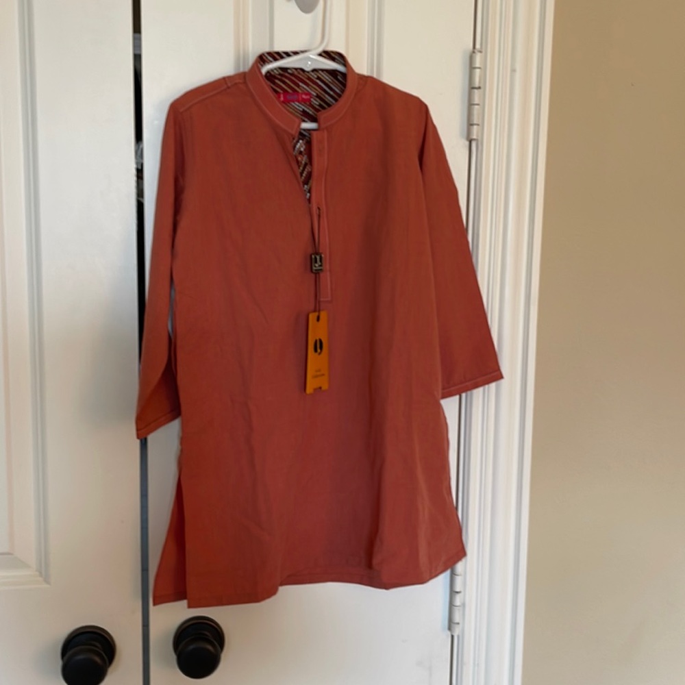 NWT Junaid jamshed (JJ) boys brown Pakistani Indian shalwar Kameez outfit.